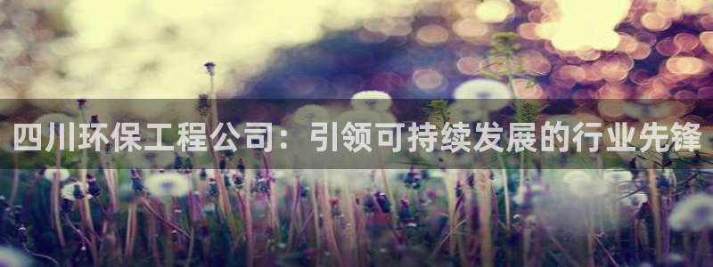 彩名堂手机客户端：四川环保工程公司：引领可持续发展的行业先锋