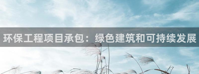 彩名堂全天计划：环保工程项目承包：绿