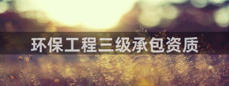 彩名堂为什么用不了了：环保工程三级承