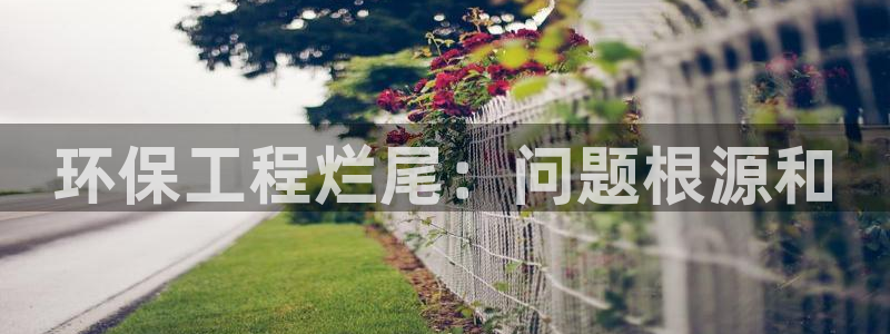 彩名堂怎么买准确率高一点：环保工程烂
