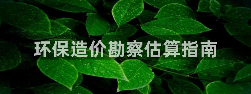 彩名堂怎么买准确率高一点：环保造价勘