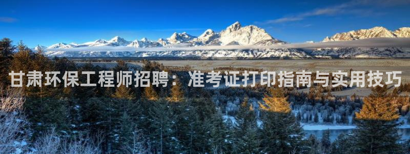 彩名堂客服：甘肃环保工程师招聘：准考